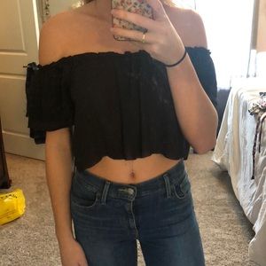 Off the shoulder crop top